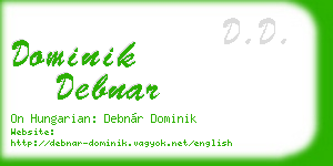 dominik debnar business card